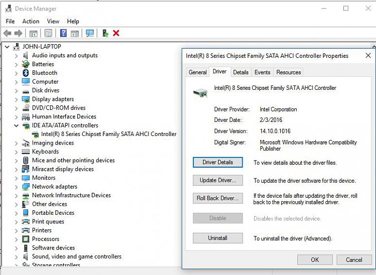 How To Install Intel Sata Ahci Controller Driver Windows 10